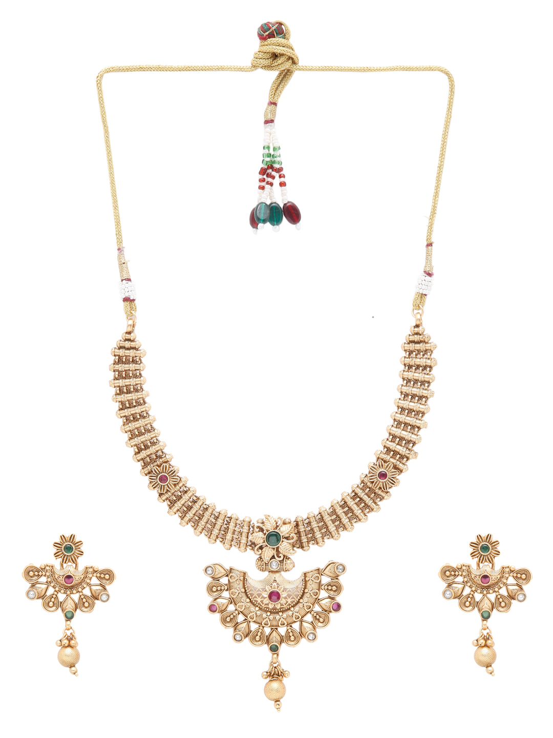 YouBella Jewellery Celebrity Inspired Gold Plated Necklace Jewellery Set for Girls and Women